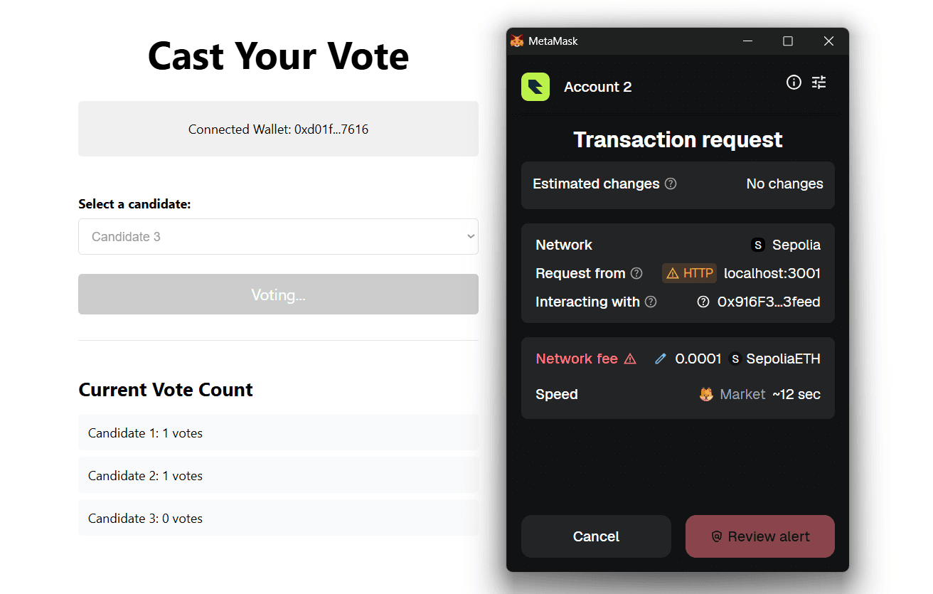 Decentralized Voting Application